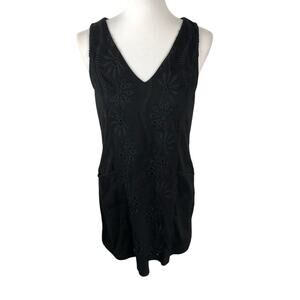 Black Swan Black V Neck Midi Evening Dress Size S